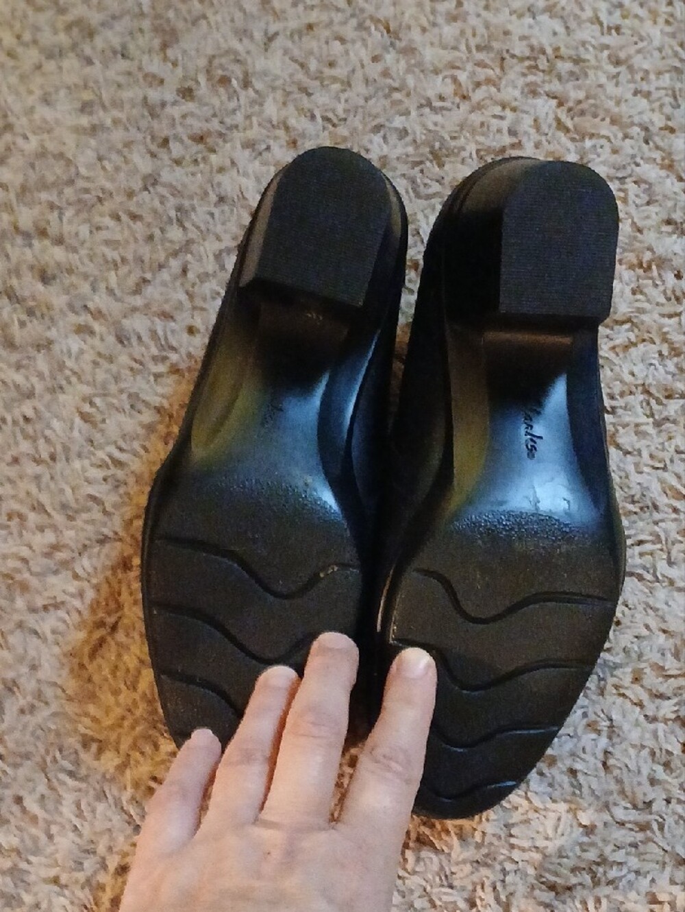 Clarks Women's Black Slip-On Loafers - Picture 2 of 7
